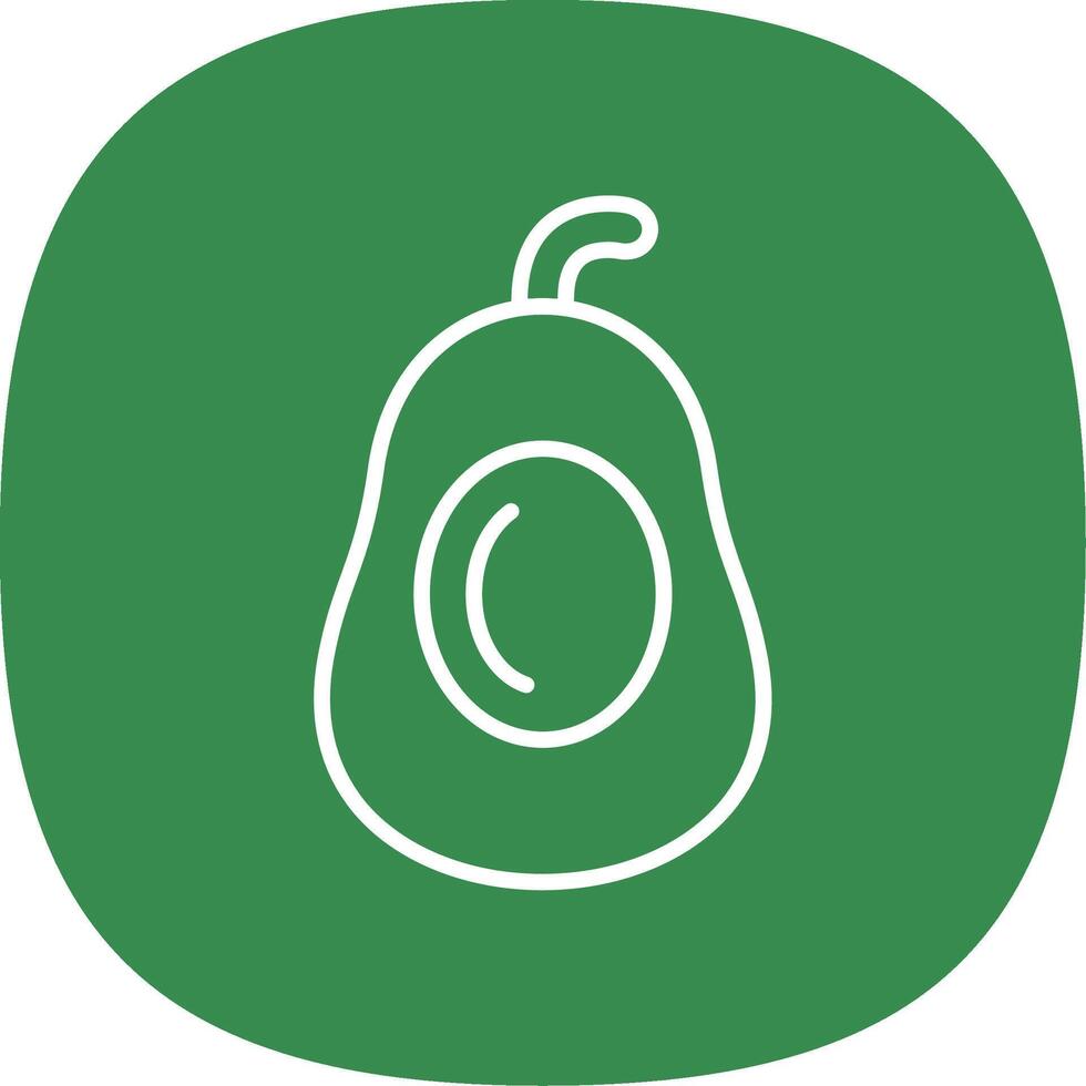 Avocados Line Curve Icon vector