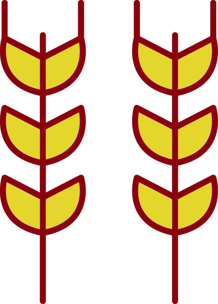 Wheat Line Two Color Icon vector
