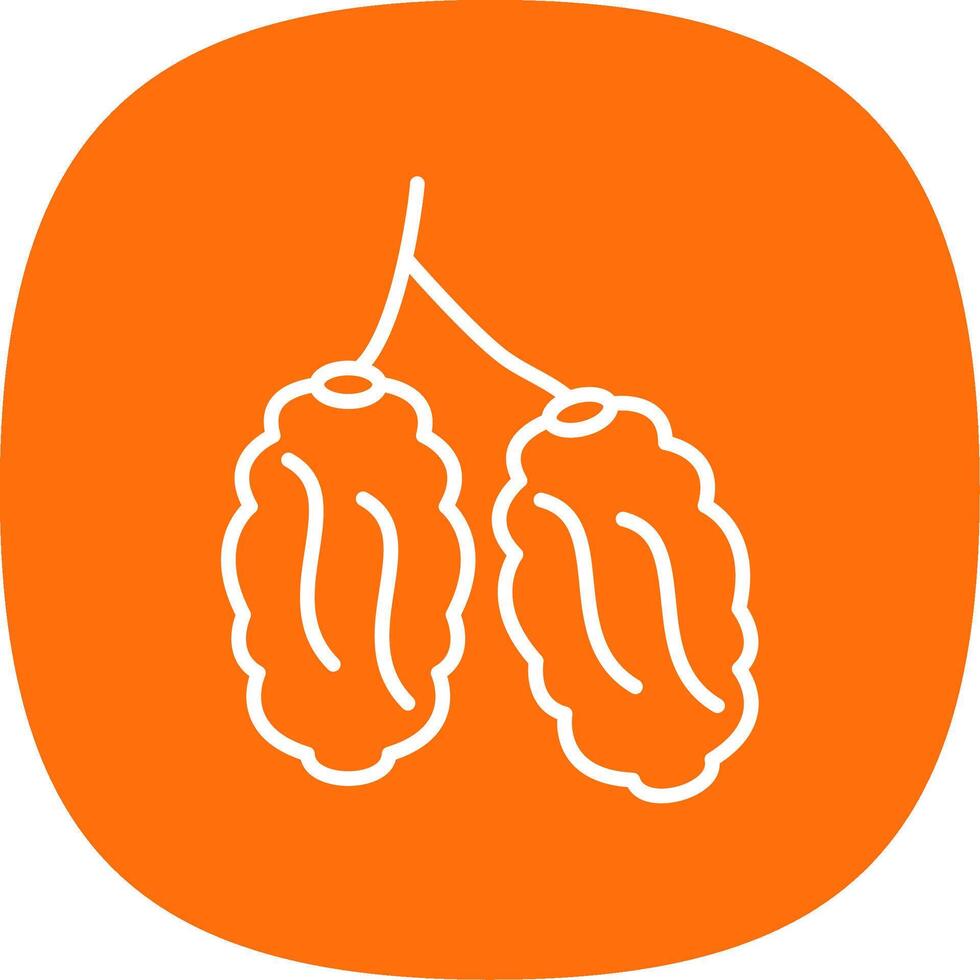 Dates Line Curve Icon vector