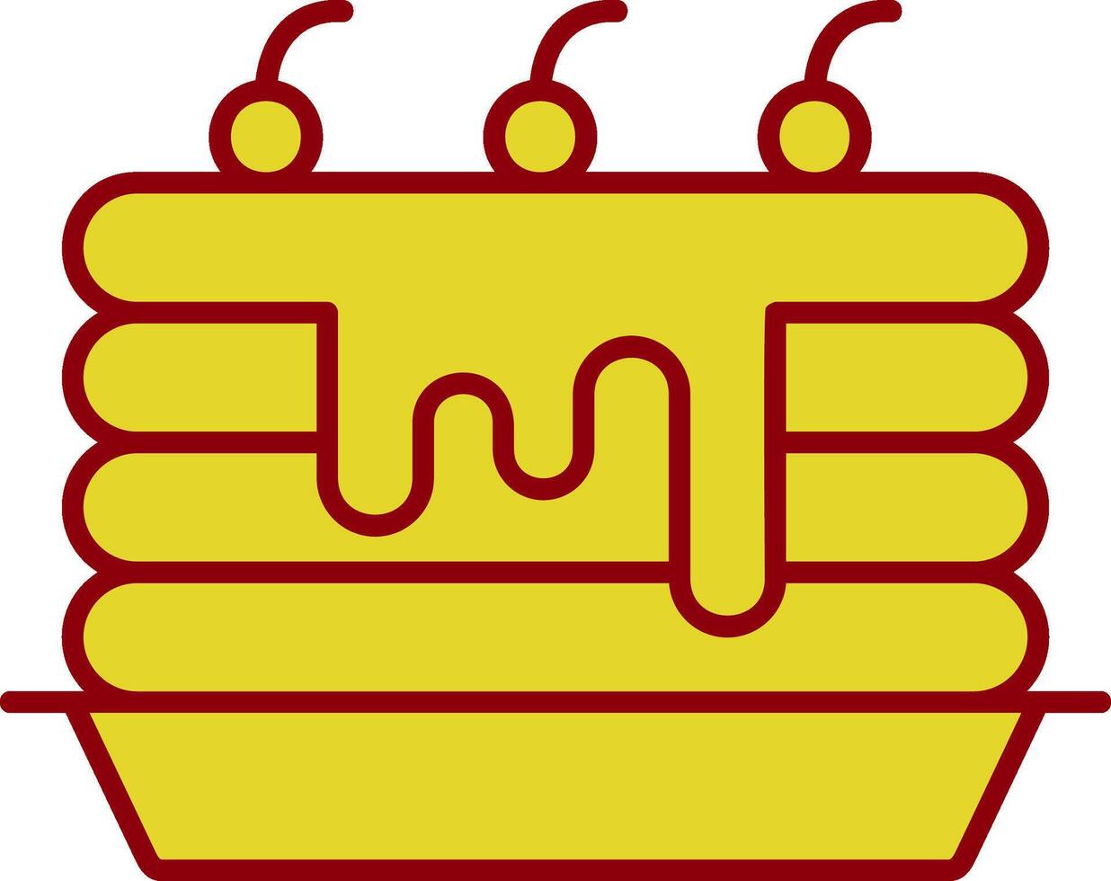 Pancakes Line Two Color Icon vector