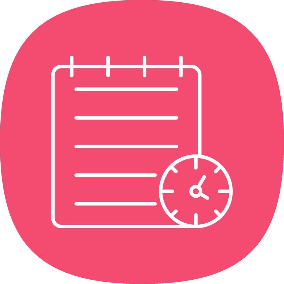 Planning Line Curve Icon vector