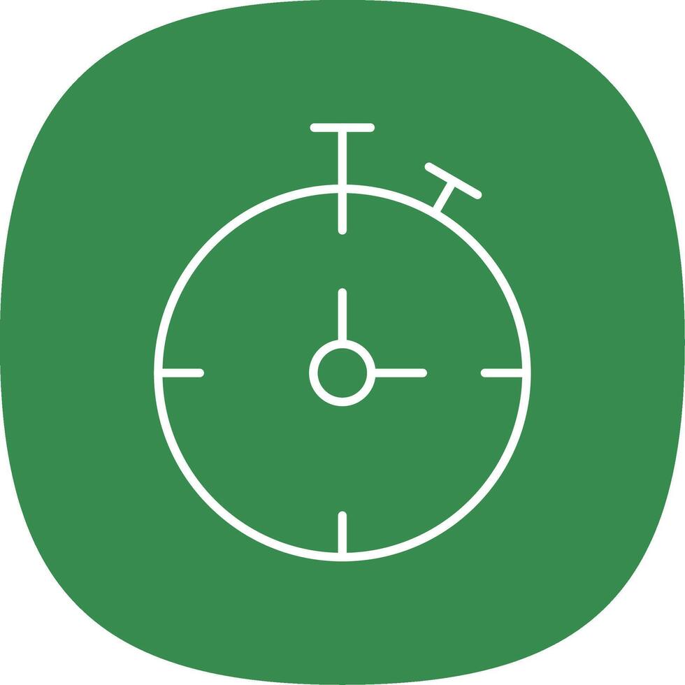 Chronometer Line Curve Icon vector