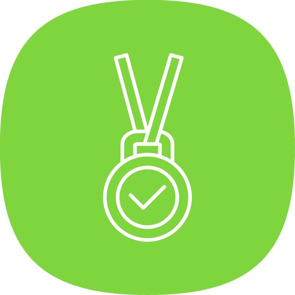 Achievement Line Curve Icon vector