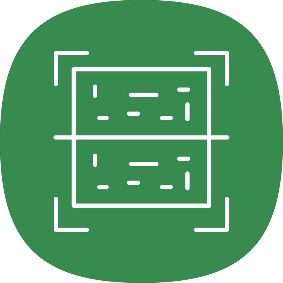 Qr Code Line Curve Icon vector