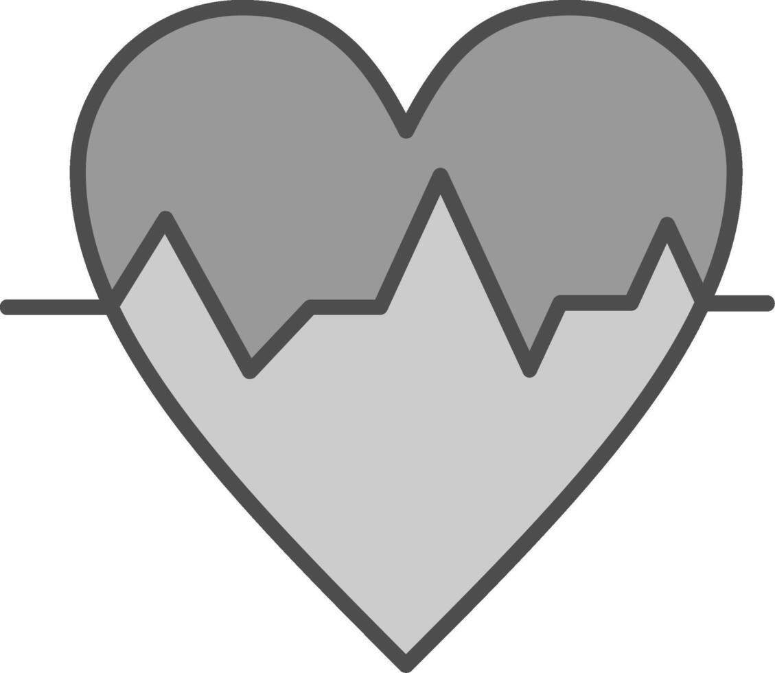 Pulse Rate Line Two Color Icon vector