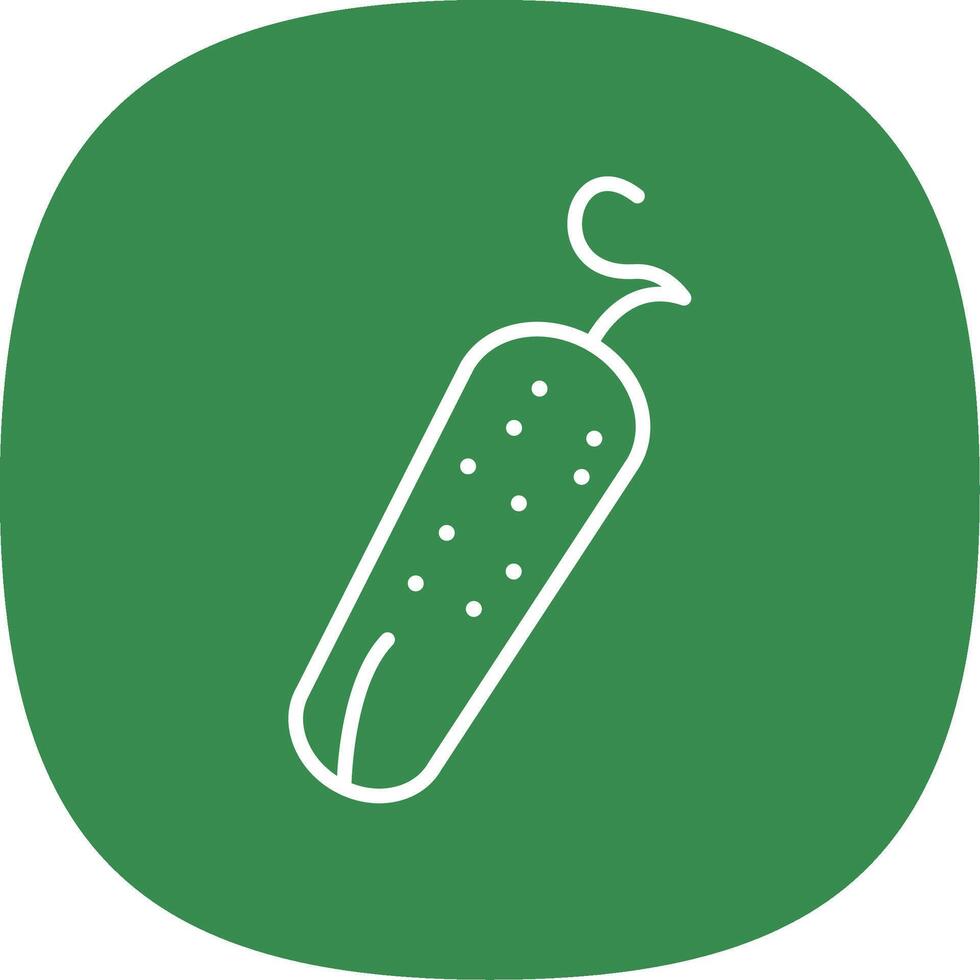 Pickle Line Curve Icon vector