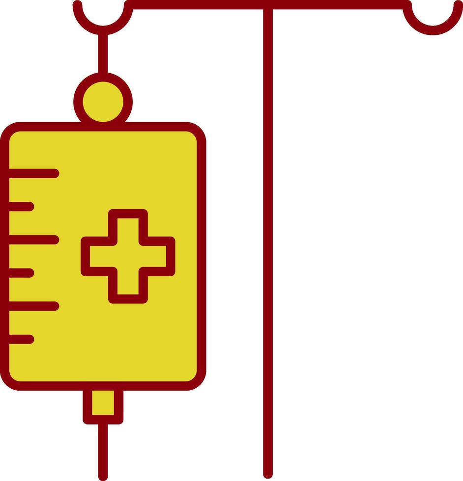 Medical Drip Line Two Color Icon vector