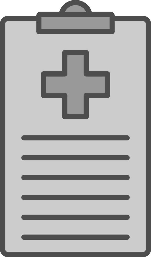Medical Chart Fillay Icon vector