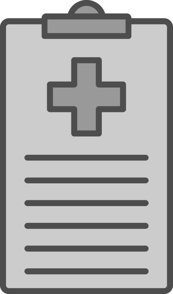 Medical Chart Fillay Icon vector