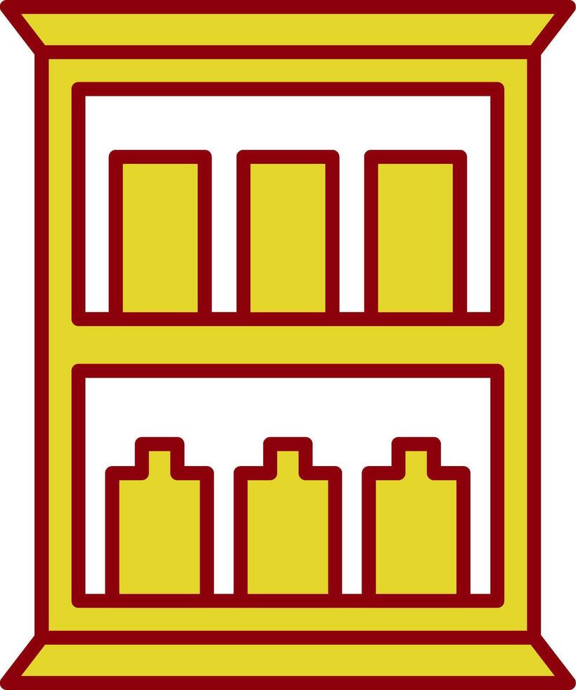 medicina gabinete línea dos color icono vector