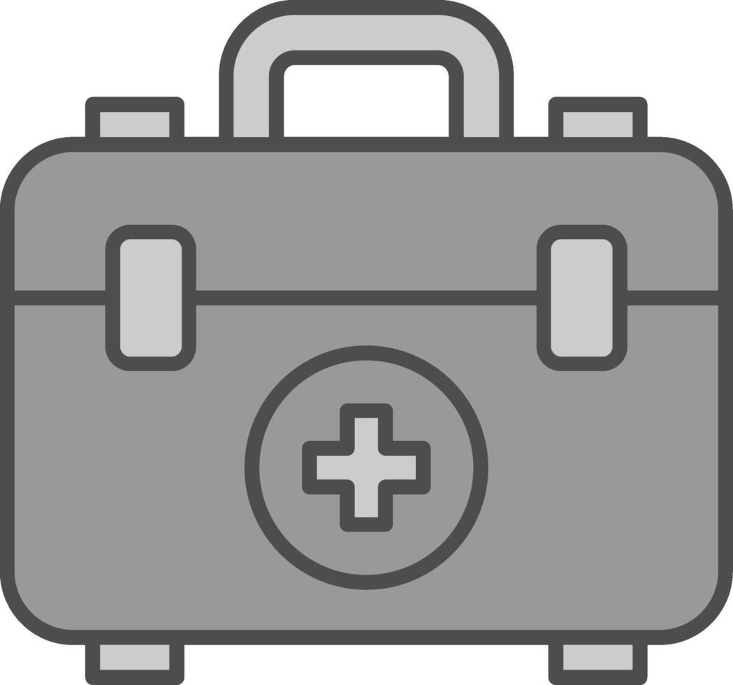 First Aid Box Fillay Icon vector