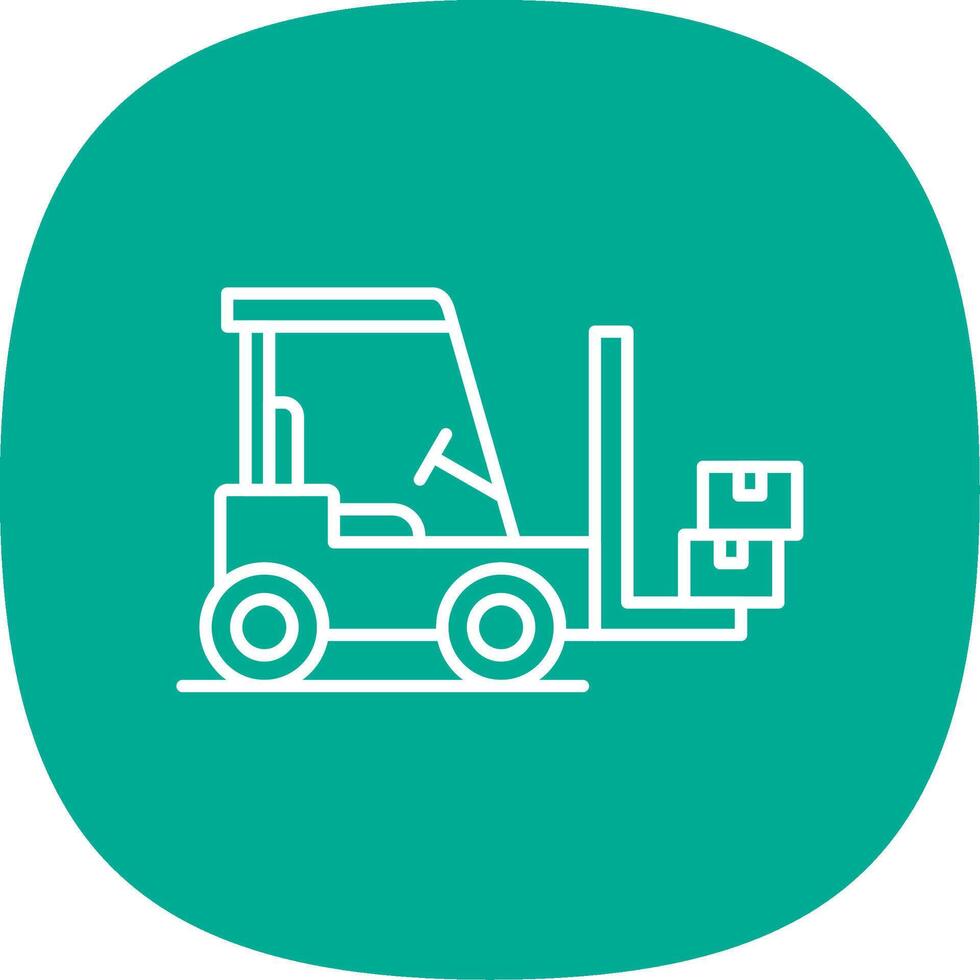 ForkLifter Line Curve Icon vector