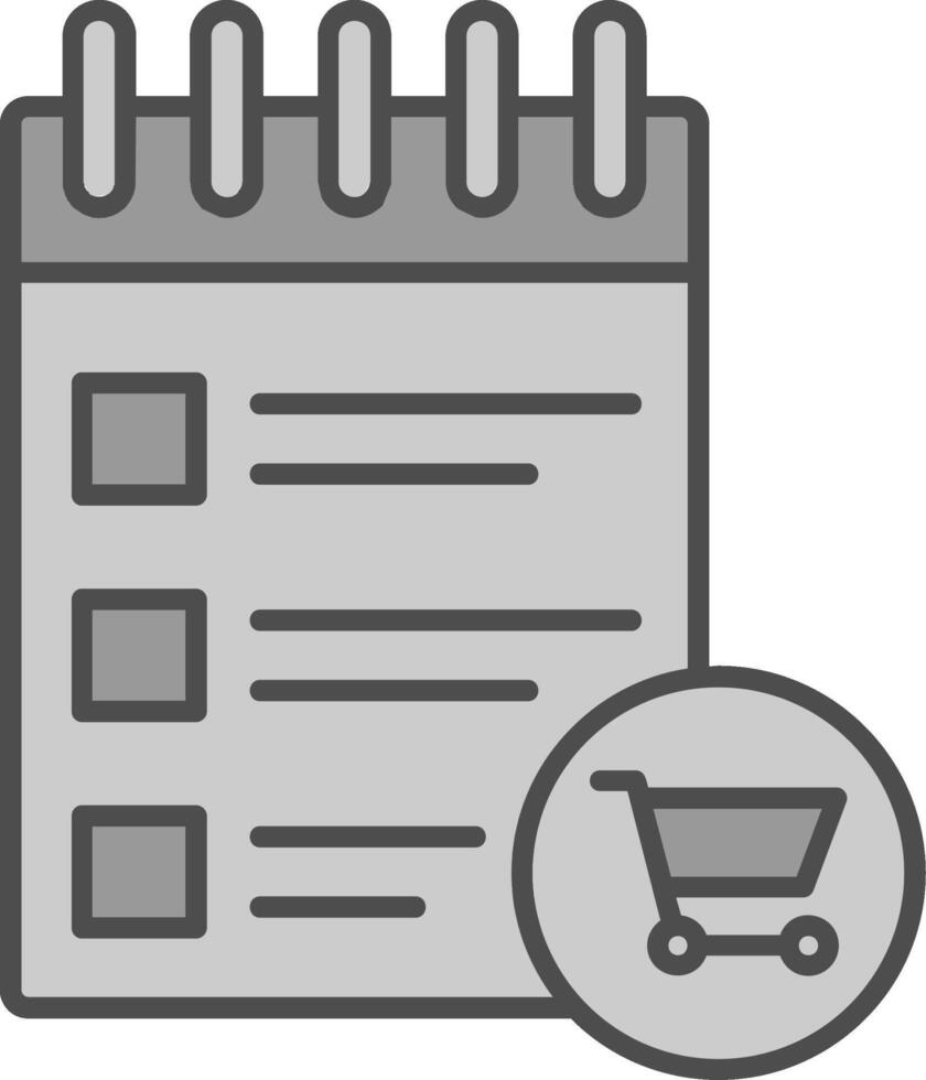 Shopping List Fillay Icon vector