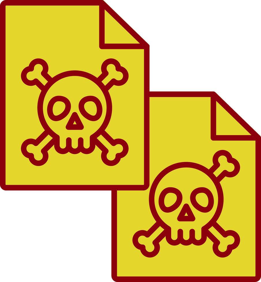 Duplicate Line Two Color Icon vector