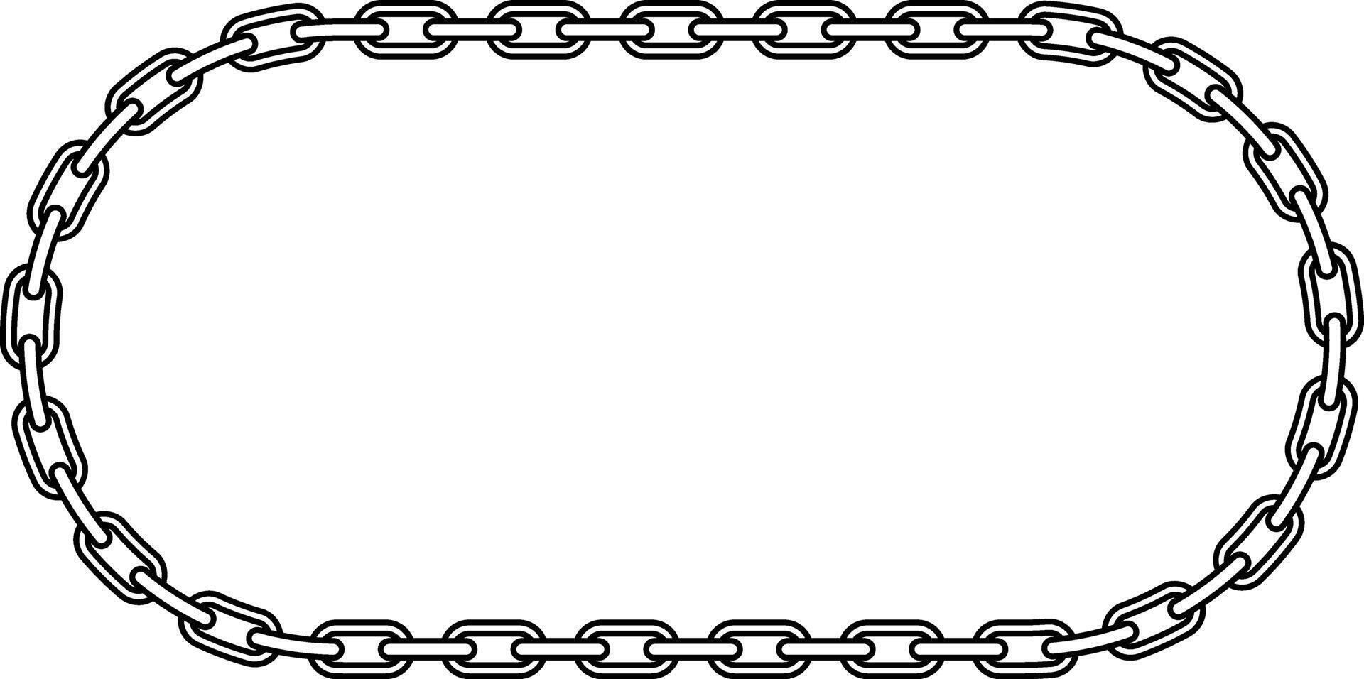 rounded chain frame with copy space for text or design vector