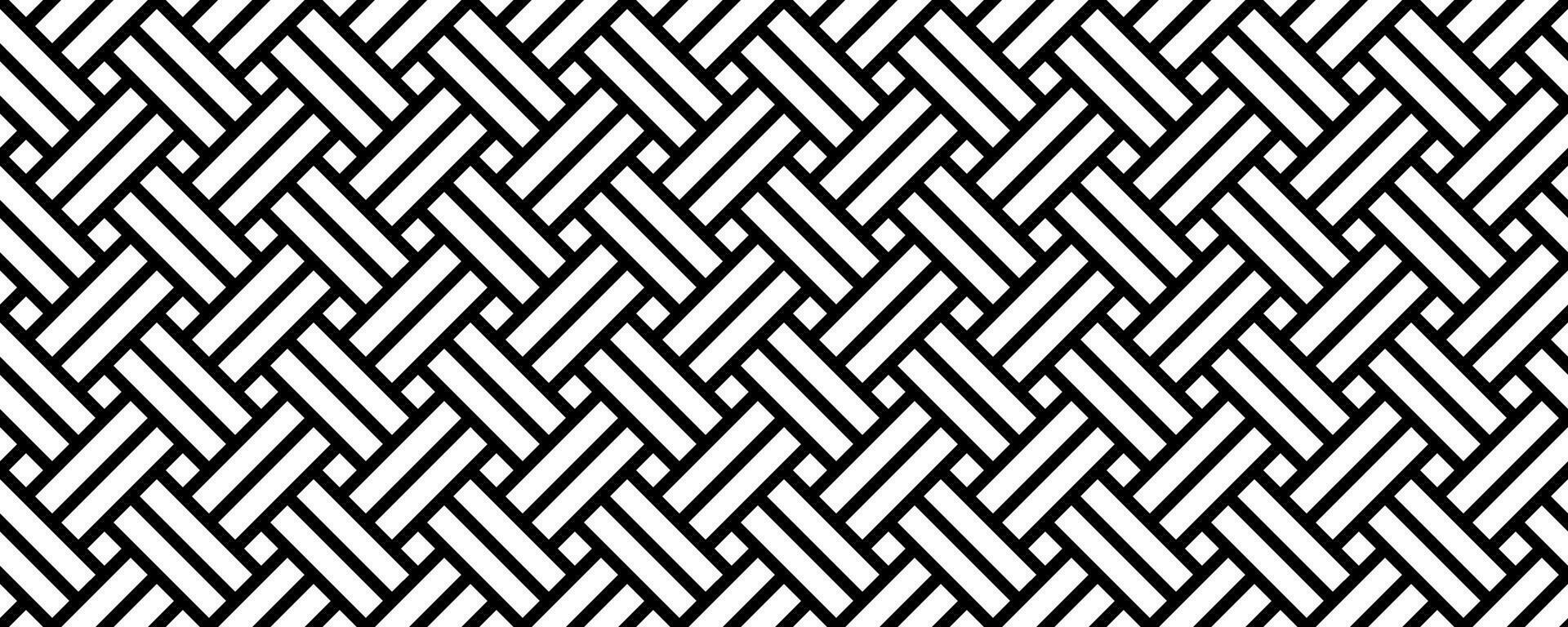 black white weave seamless pattern vector