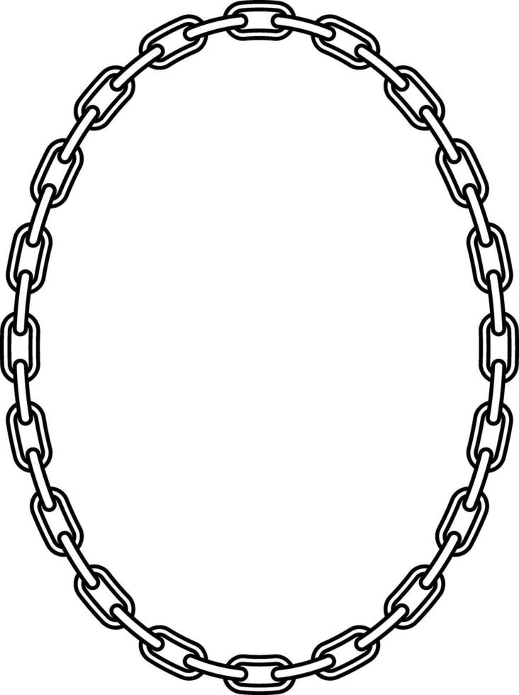 oval chain frame with copy space for text or design vector