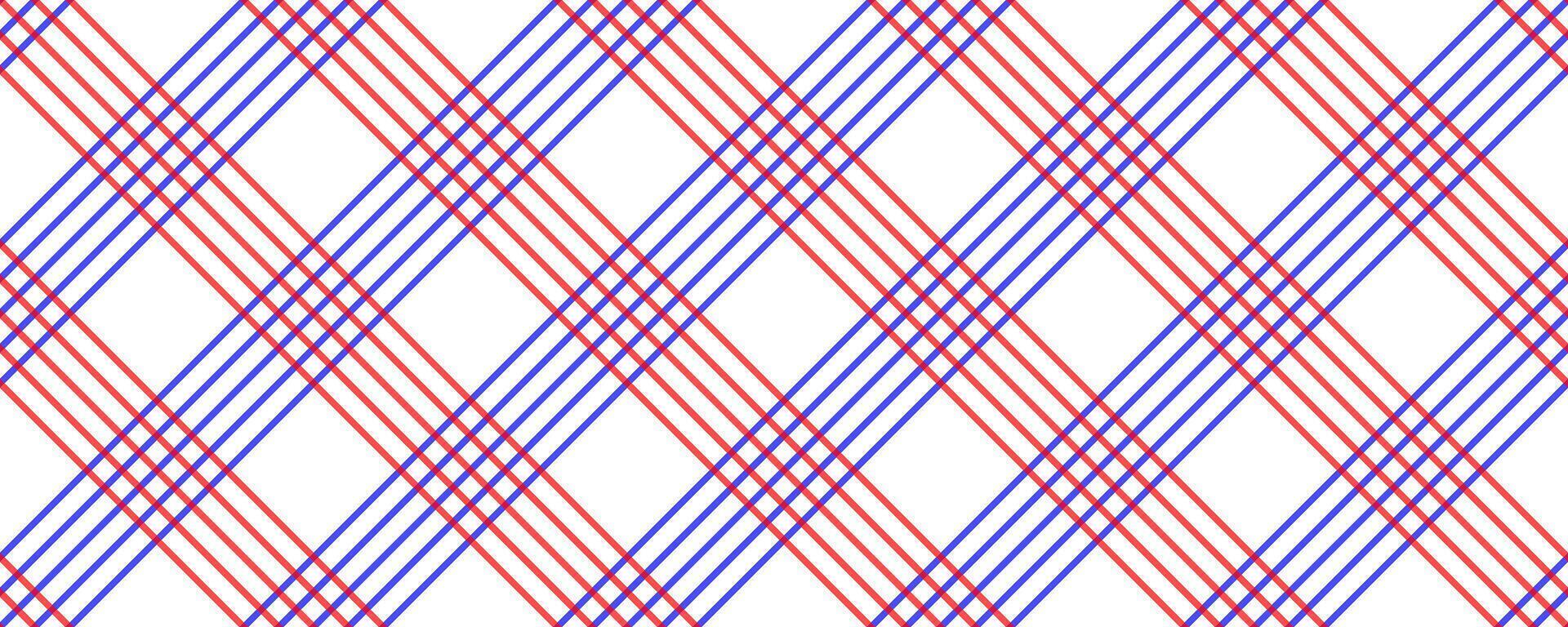 diagonal red blue tartan seamless pattern vector