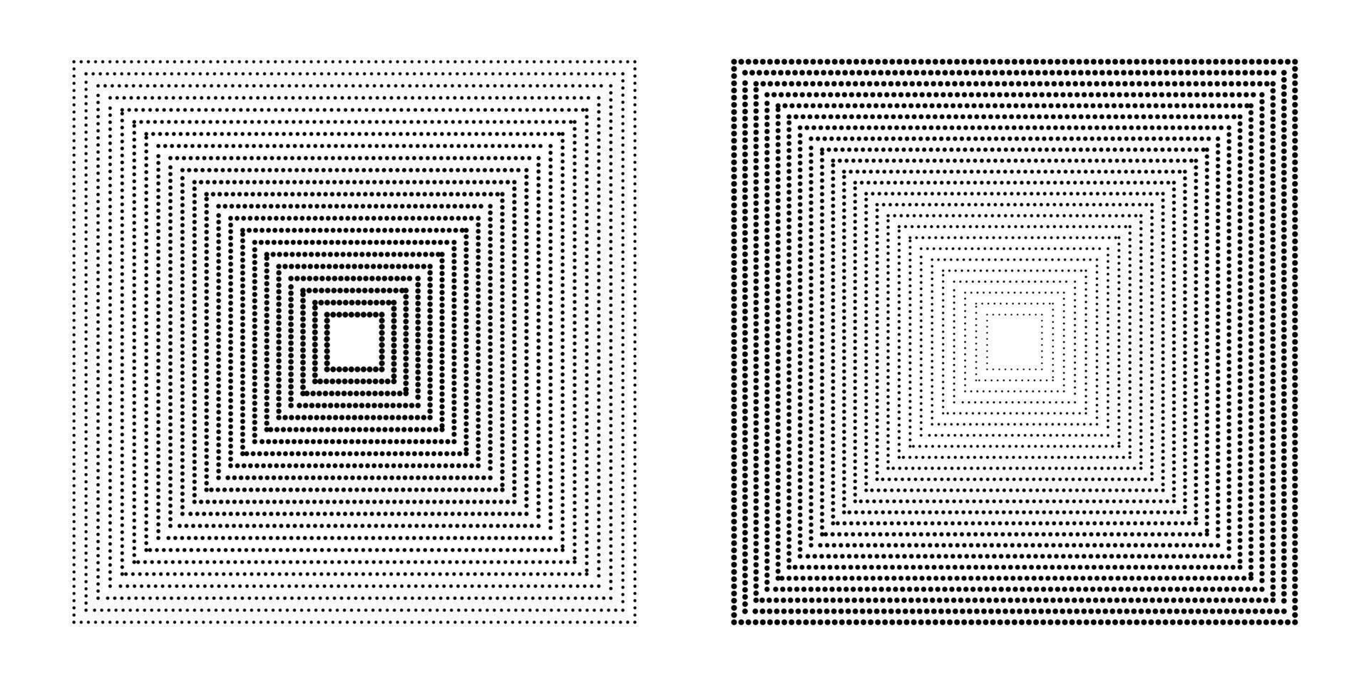 black white square halftone set vector