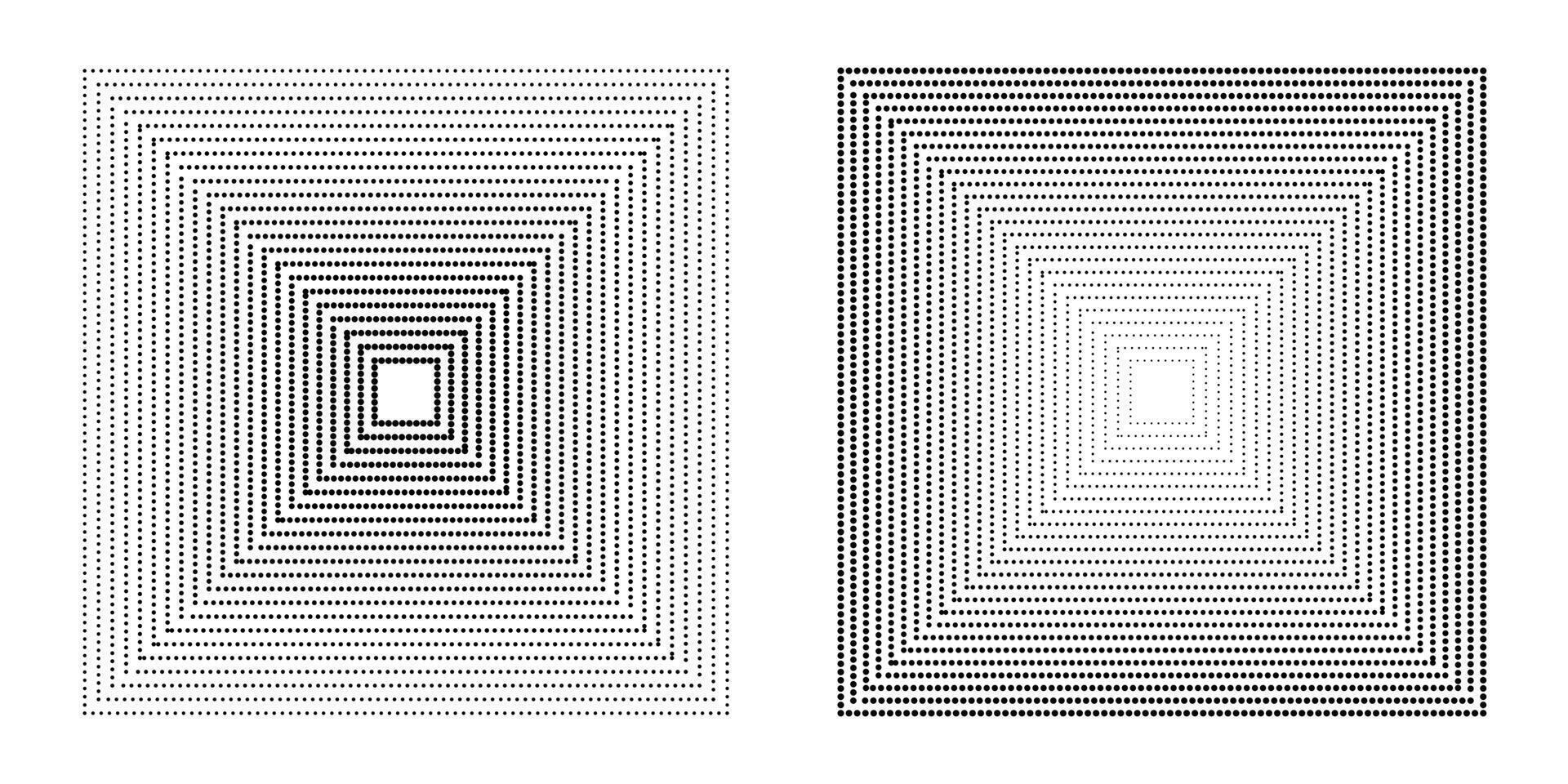 black white square halftone set vector