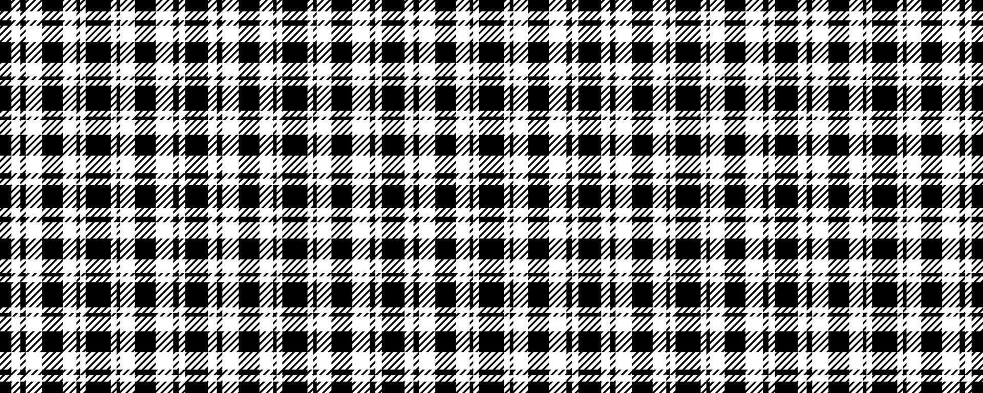 black white tartan seamless pattern vector