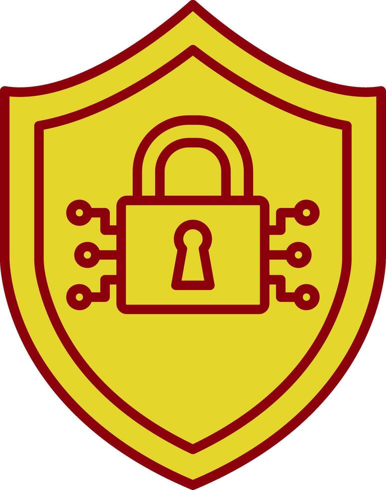 Cyber Security Line Two Color Icon vector
