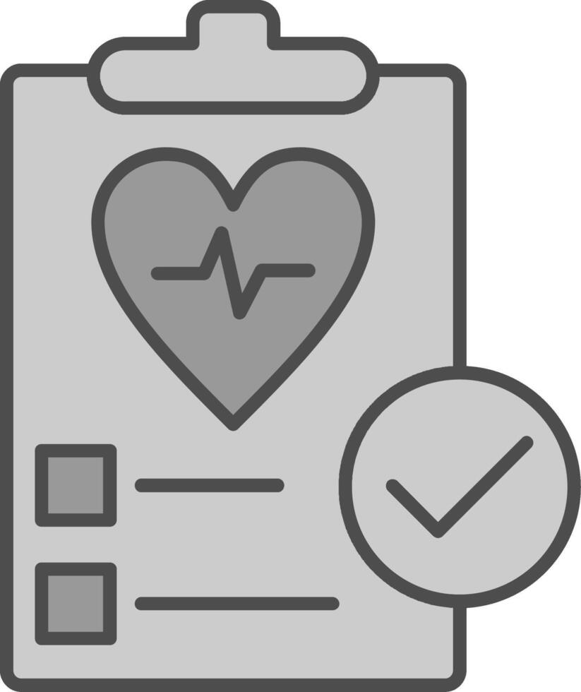 Health Check Fillay Icon vector