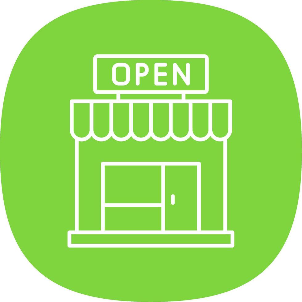 Open Line Curve Icon vector