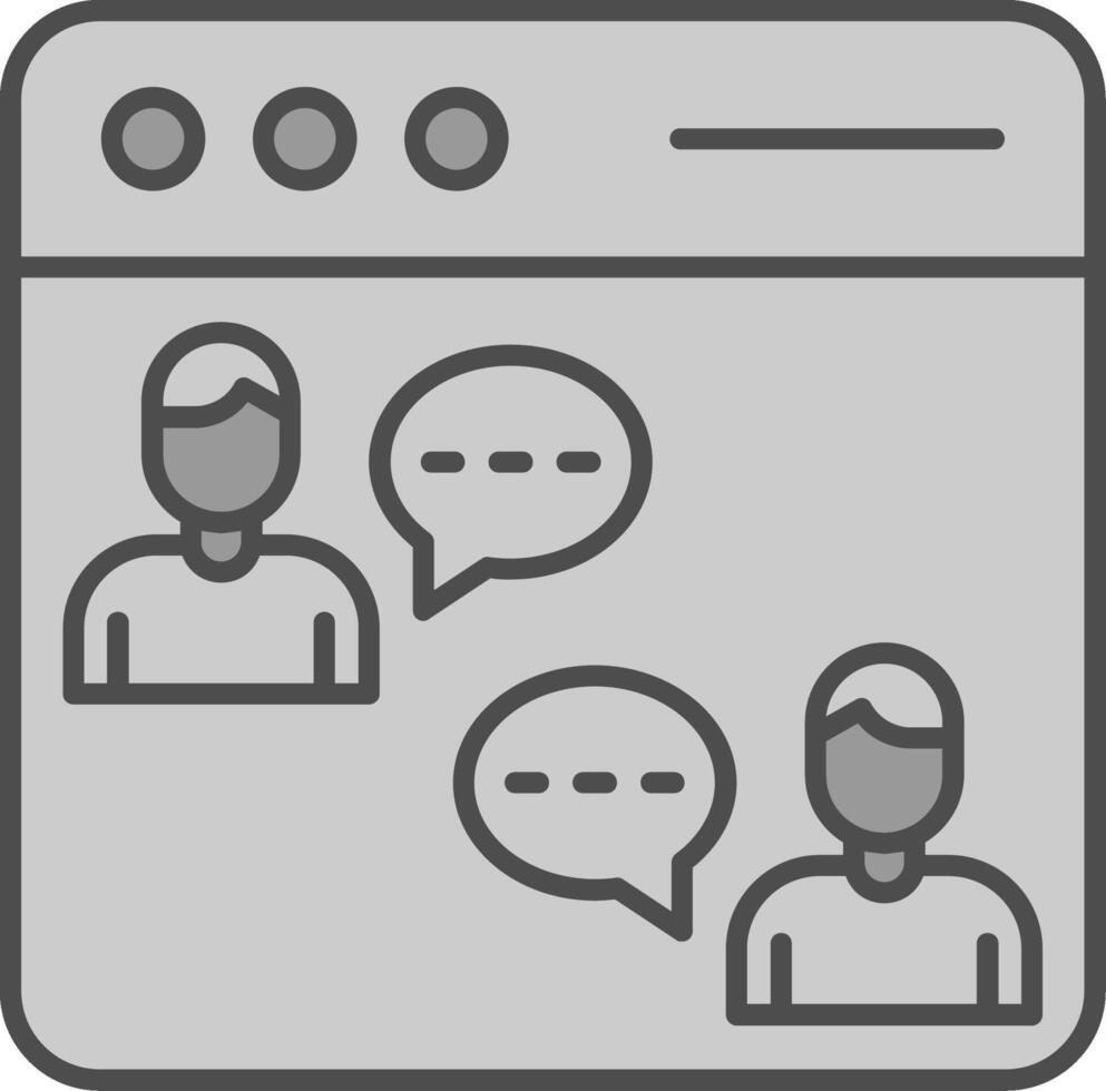 Online Chat Fillay Icon vector