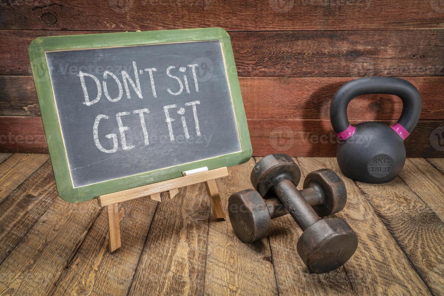 do not sit, get fit - fitness concept photo