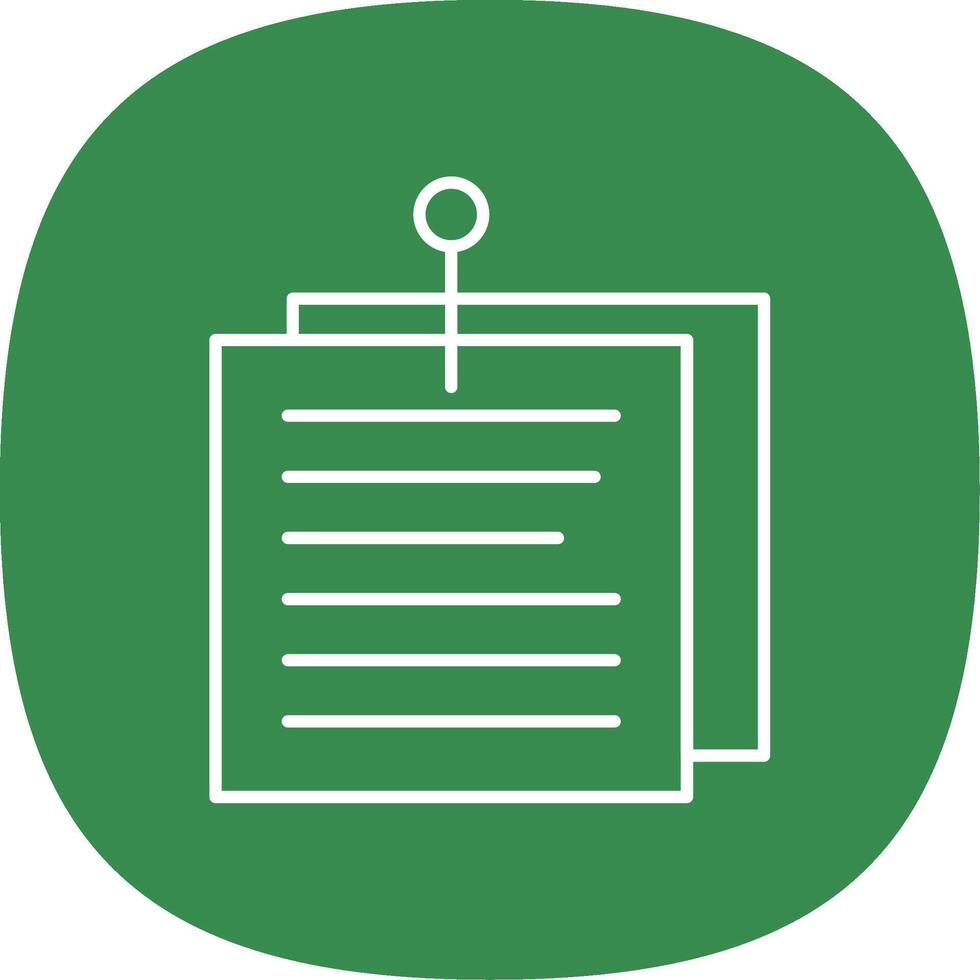 Pinned Line Curve Icon vector