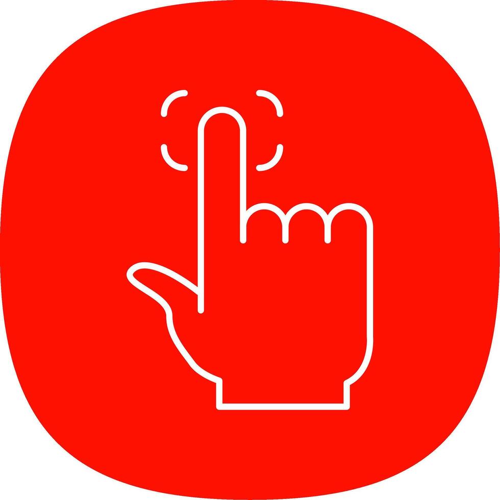 Finger Print Line Curve Icon vector