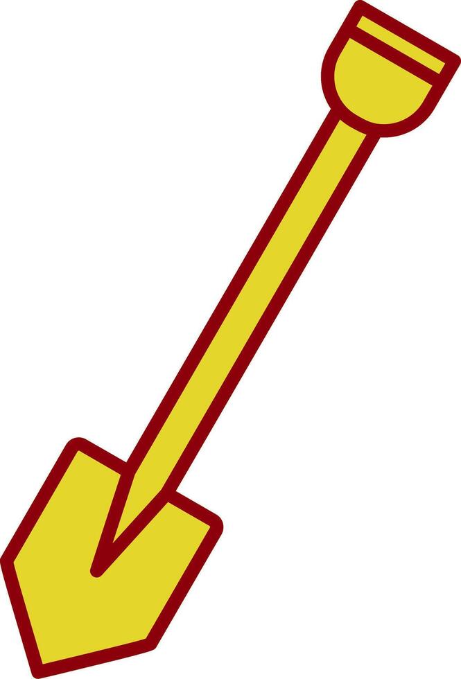 Shovel Line Circle Icon vector