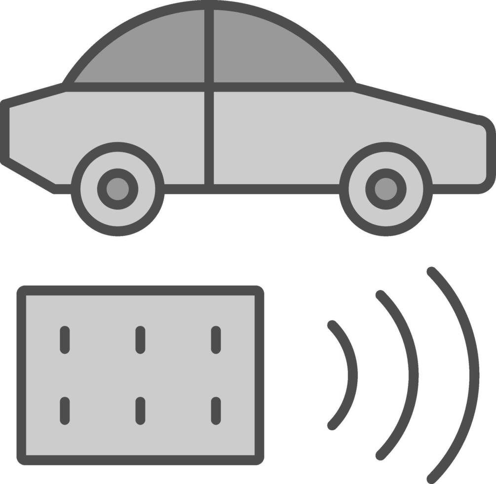 Remote Vehicle Fillay Icon vector