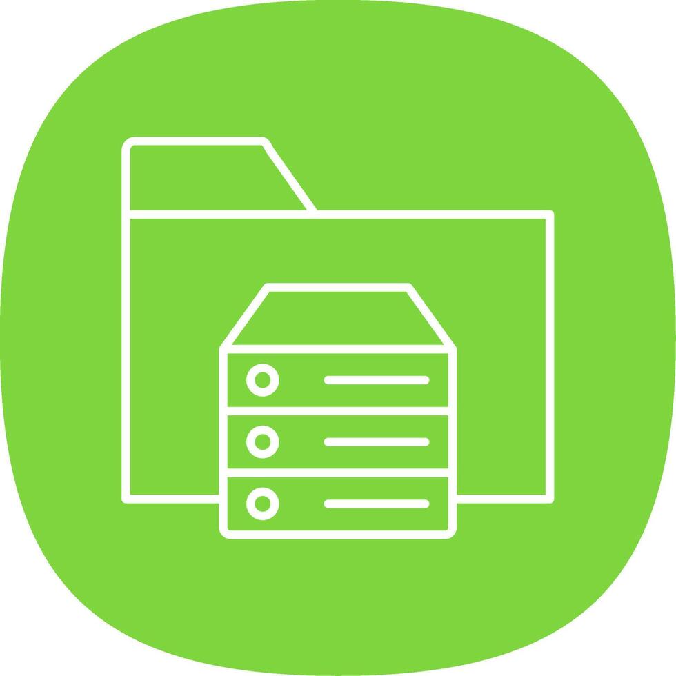 Folder Line Curve Icon vector