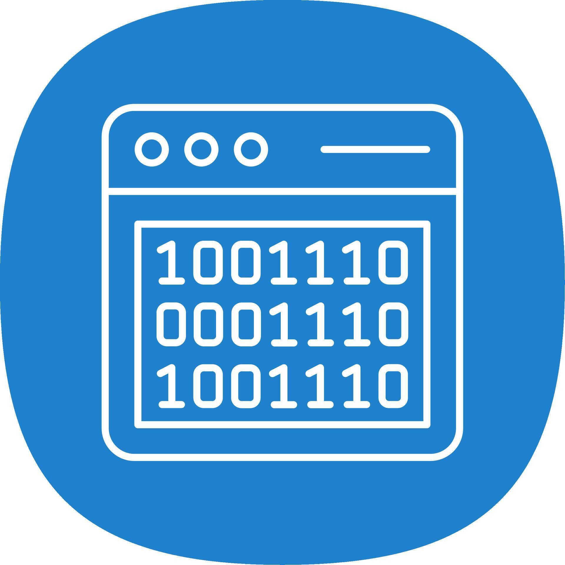 Binary Code Line Curve Icon 42779144 Vector Art at Vecteezy