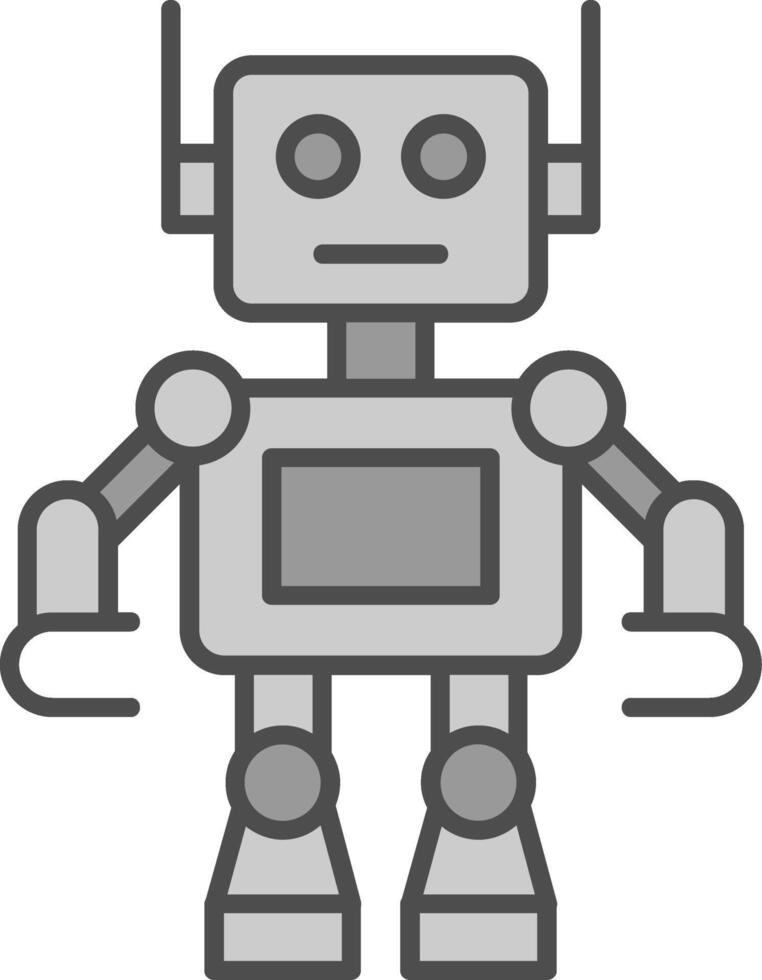 robot relleno icono vector