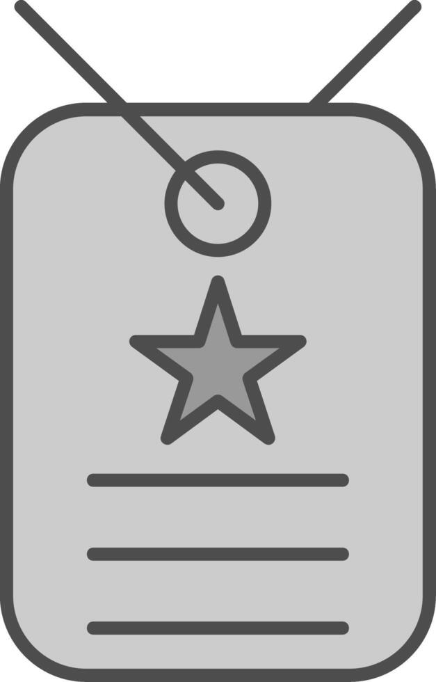 Army Dog Tag Fillay Icon vector