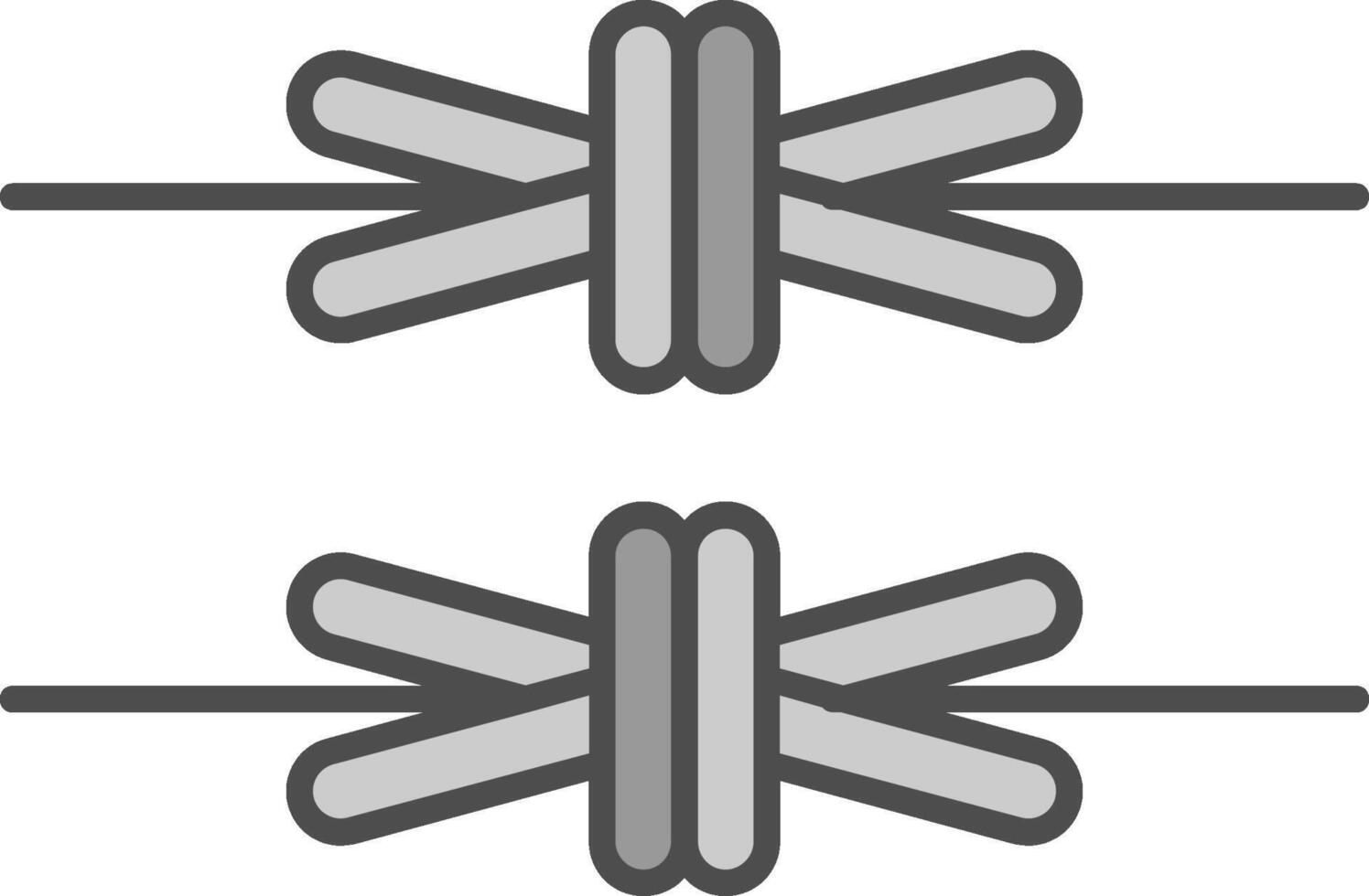 mordaz cable relleno icono vector