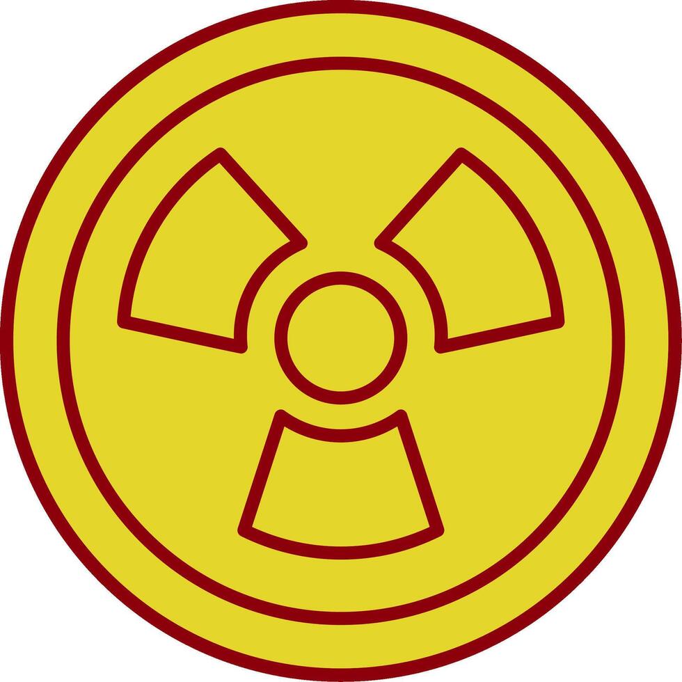 Nuclear Line Two Color Icon vector