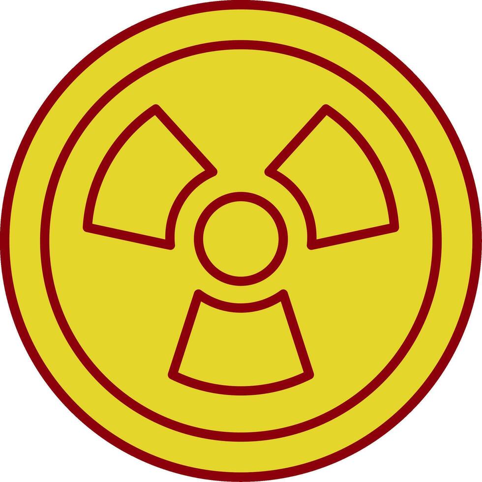 icono de línea nuclear de dos colores vector