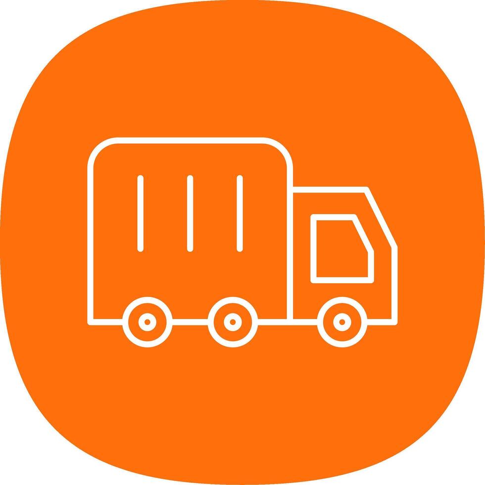 Lorry Line Curve Icon vector