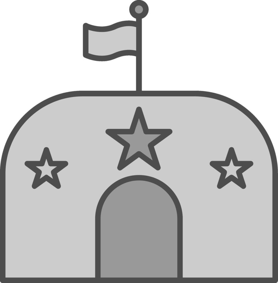 Military Base Fillay Icon vector