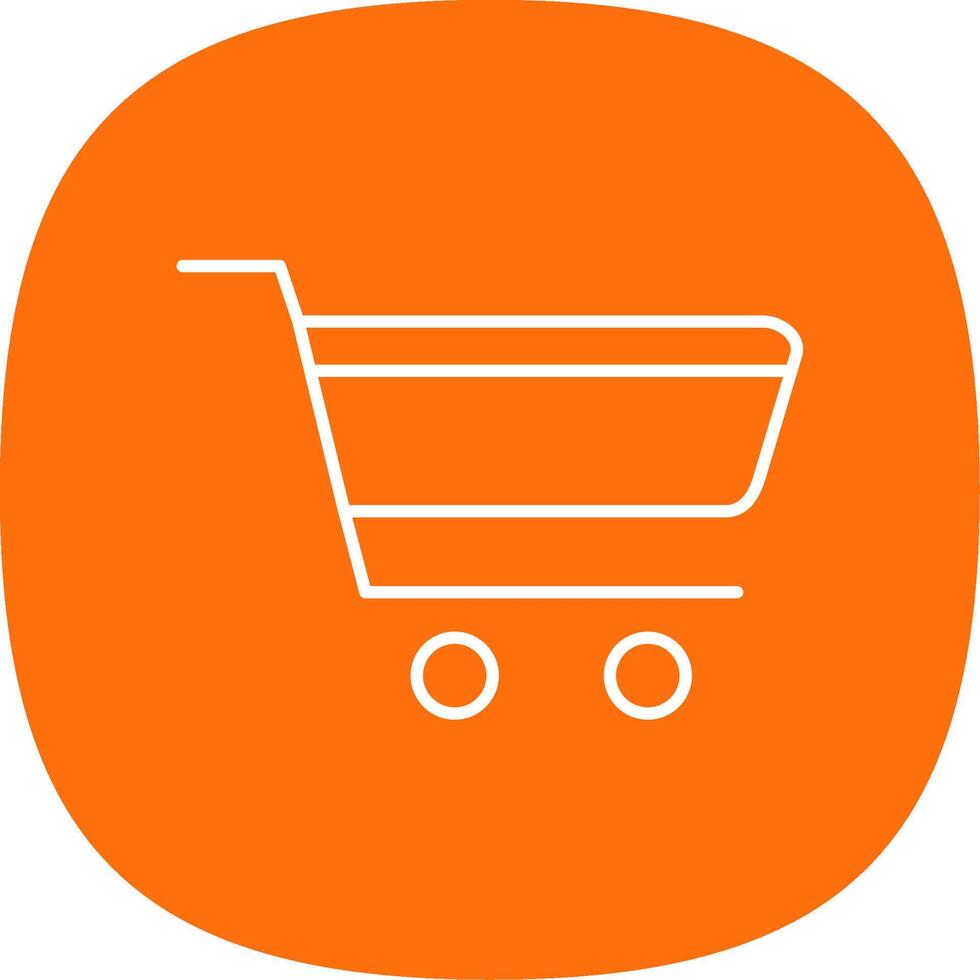 Cart Line Curve Icon vector