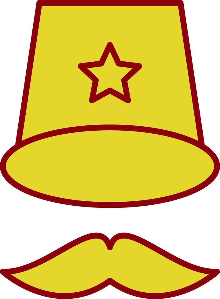 Top Hat Line Two Color Icon vector
