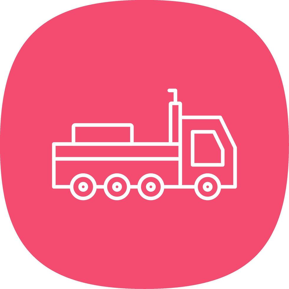 Trailer Line Curve Icon vector