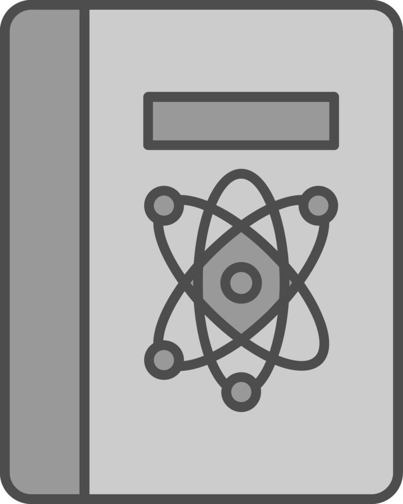 Ciencias libro relleno icono vector