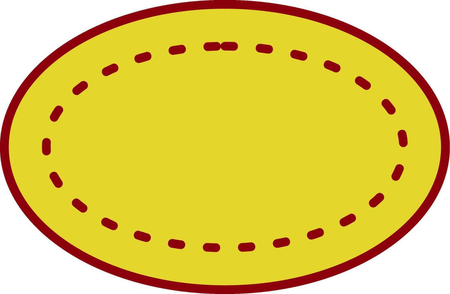 Oval Line Two Color Icon vector