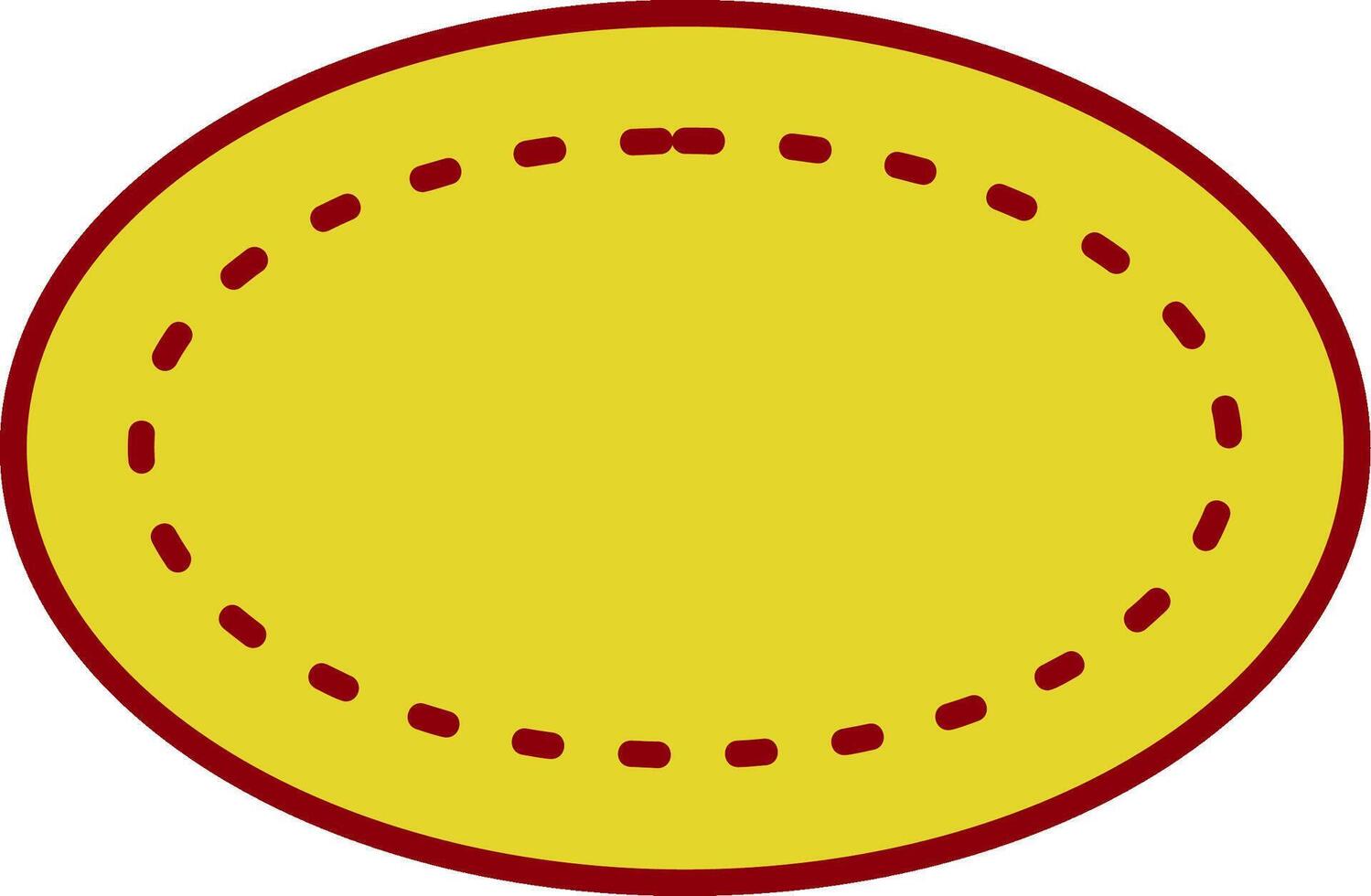 Oval Line Two Color Icon vector