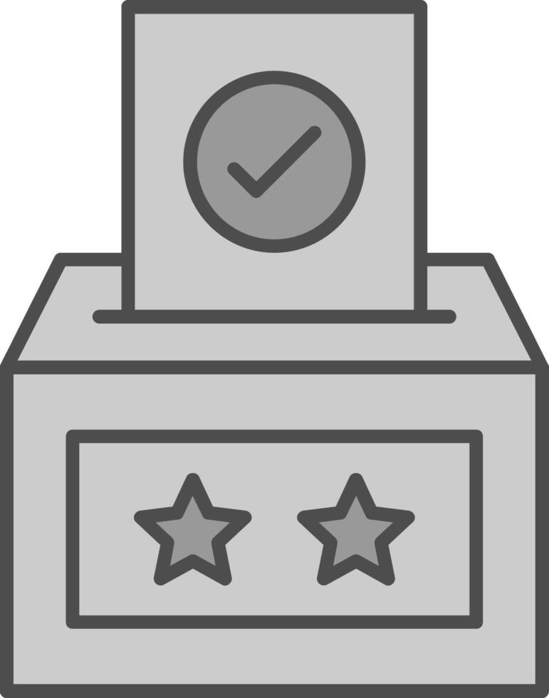 votación caja relleno icono vector